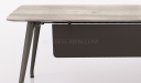 'Varna' 6.5 Feet Office Desk In Gray Oak Finish