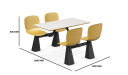 'Balence' Cafeteria Table & Chair Set