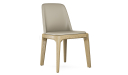 'Balence' Cafeteria Chair In PU Leather & Solid Wood