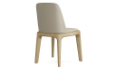'Balence' Cafeteria Chair In PU Leather & Solid Wood