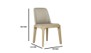 'Balence' Cafeteria Chair In PU Leather & Solid Wood