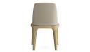 'Balence' Cafeteria Chair In PU Leather & Solid Wood