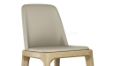 'Balence' Cafeteria Chair In PU Leather & Solid Wood