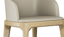 'Balence' Cafeteria Chair With Arms In PU Leather
