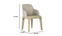 'Balence' Cafeteria Chair With Arms In PU Leather