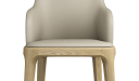 'Balence' Cafeteria Chair With Arms In PU Leather