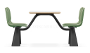 'Balence' Green Cafeteria Chair & Table Set