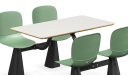 'Balence' Green Cafeteria Chair & Table Set