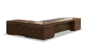 L shape executive desk for large cabins