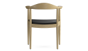 'Balence' Cafeteria Chair With Arms In White Ash Wood
