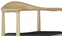 'Balence' Cafeteria Chair With Arms In White Ash Wood