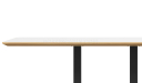 'Balence' Cafeteria Table In Warm White & Black Base