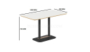 'Balence' Cafeteria Table In Warm White & Black Base