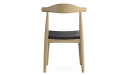 'Balence' Solid Wood Cafeteria Chair In White Ash
