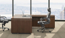 L shape office table with side return