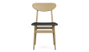 'Balence-Q' Solid Wood Cafeteria Chair In White Ash