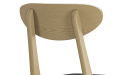 'Balence-Q' Solid Wood Cafeteria Chair In White Ash