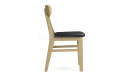 'Balence-Q' Solid Wood Cafeteria Chair In White Ash