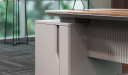 'Swan' 6 Feet Office Desk In Golden Sandalwood
