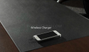 office table top with wireless mobile charger