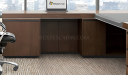 'Lexon' 8 Feet Office Table In Walnut Veneer
