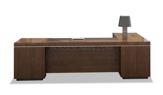 8 feet width office table in walnut veneer