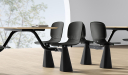 'Balence' Black Cafeteria Chair & Table Set