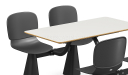 'Balence' Black Cafeteria Chair & Table Set