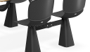 'Balence' Black Cafeteria Chair & Table Set