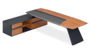 'Aulenti Neo' 9 Ft Director's Table In Open Pore Walnut Veneer
