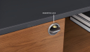 'Aulenti Neo' 9 Ft Director's Table In Open Pore Walnut Veneer
