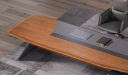 'Aulenti Neo' 9 Ft Director's Table In Open Pore Walnut Veneer