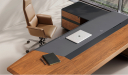 'Aulenti Neo' 9 Ft Director's Table In Open Pore Walnut Veneer