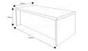 shop drawing of 6 feet office table