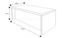 shop drawing of 5 feet office desk