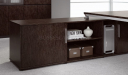 office table side cabinet in dark oak veneer