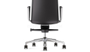'Aulenti' Mid Back Office Chair With Polished Aluminum Arms