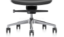'Aulenti' Mid Back Office Chair With Polished Aluminum Arms