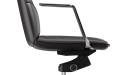 'Aulenti' Mid Back Office Chair With Polished Aluminum Arms