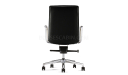 'Aulenti' Mid Back Office Chair With Polished Aluminum Arms