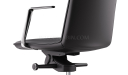 'Aulenti' Mid Back Office Chair With Polished Aluminum Arms