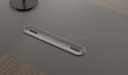 'Vistra' 8.5 Ft. Office Desk In Asti Walnut & Advanced Gray