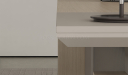 'Lucira' 8.5 Ft. Office Desk In White Oak & Seagull Gray