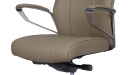 'Calm' High Back Office Chair In Dark Latte Artificial Leather
