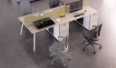 'Dove' Medium Back Chair In Light Gray Frame