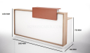 'Orion' 6 Feet Reception Desk In Pearwood & White