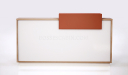 'Orion' 6 Feet Reception Desk In Pearwood & White
