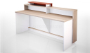 'Orion' 6 Feet Reception Desk In Pearwood & White
