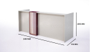 'Orion' 8 Feet Reception Desk In Seagull Gray