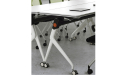 white training table with wheels